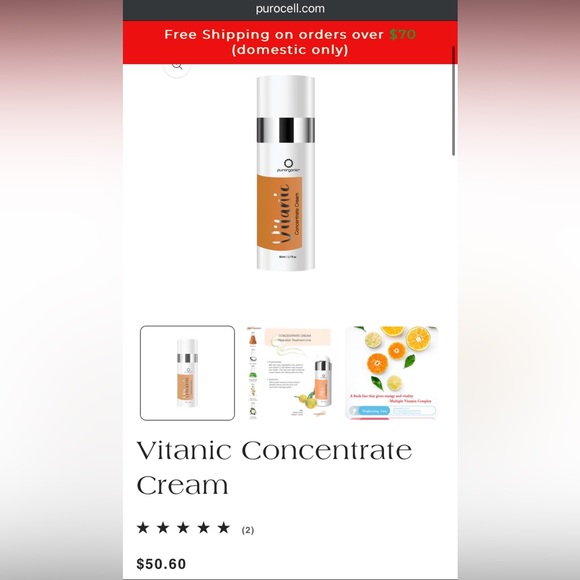 Vitanic Concentrate Cream NWOT - Picture 2 of 2